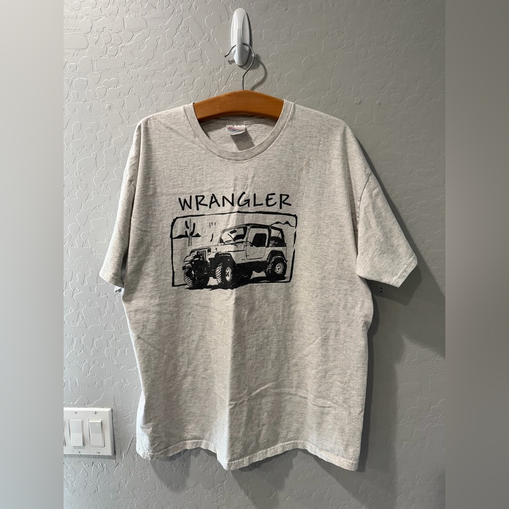 Vintage‎ Jeep Wrangler Desert Off Road Shirt #1 Size Large Bin 1